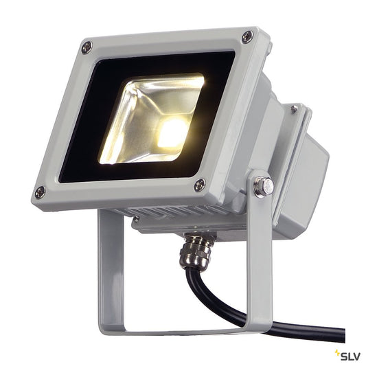 SLV LED OUTDOOR BEAM, silbergrau, 10W, warmweiss, 100°, IP65