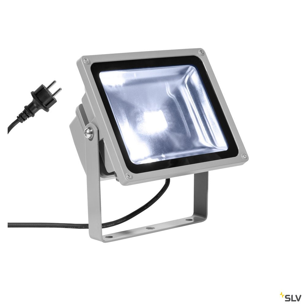 SLV LED OUTDOOR BEAM, silbergrau, 30W, weiss, 100°, IP65