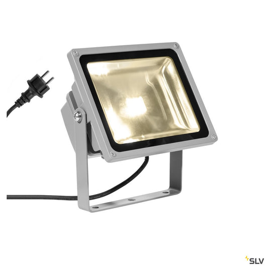 SLV LED OUTDOOR BEAM, silbergrau, 30W, warmweiss, 100°, IP65