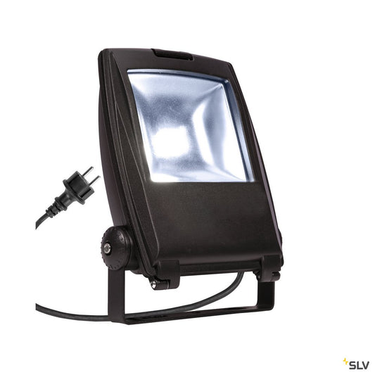 SLV LED FLOOD LIGHT, schwarz matt, 30W, weiss, 100°