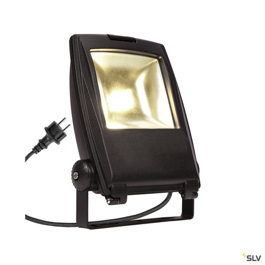 SLV LED FLOOD LIGHT, schwarz matt, 30W, warmweiss, 100°