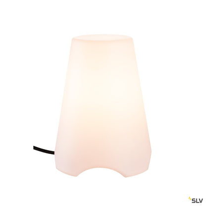 SLV KIROCONE TL, Outdoor Tischleuchte, E27, IP44, weiss, max. 60W