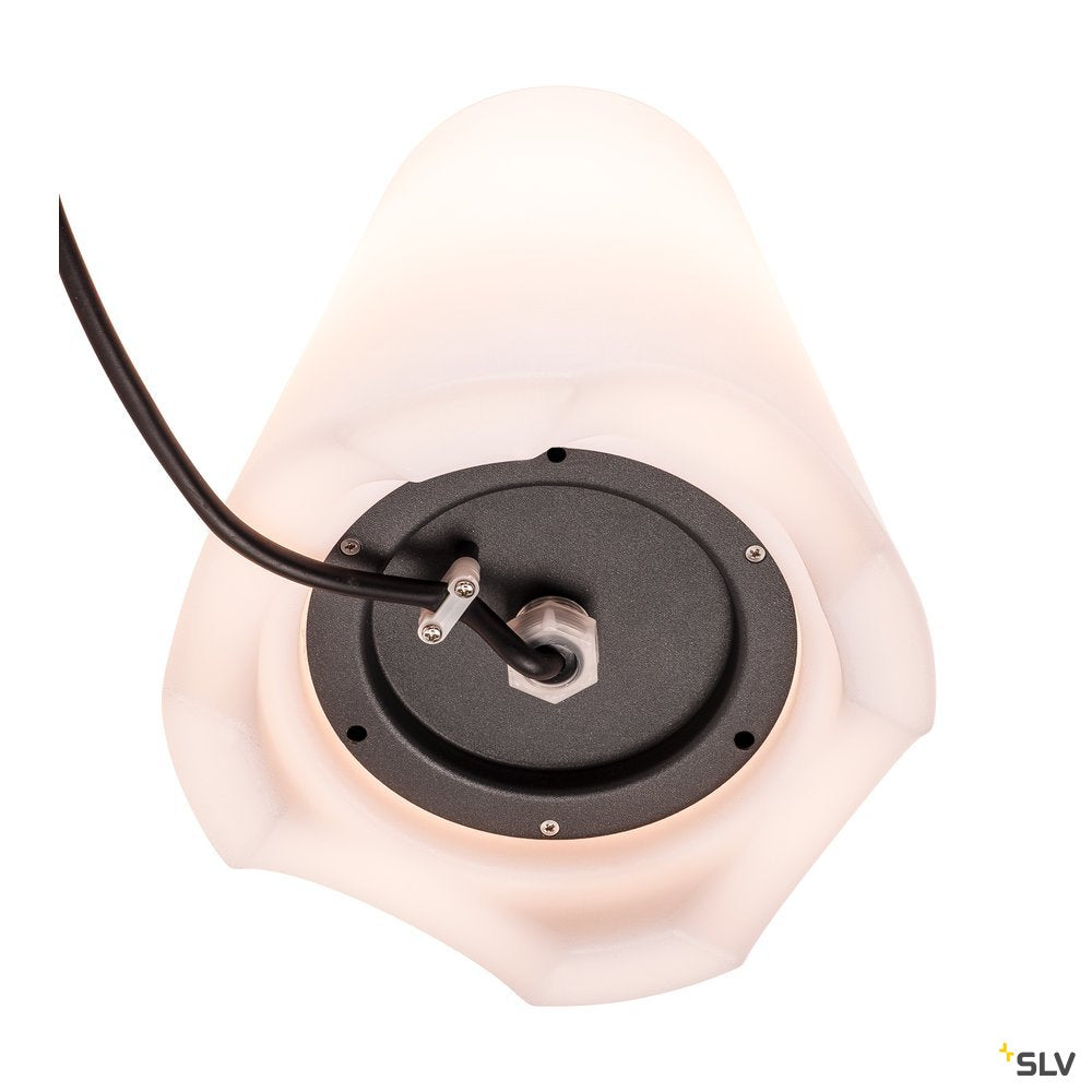 SLV KIROCONE TL, Outdoor Tischleuchte, E27, IP44, weiss, max. 60W
