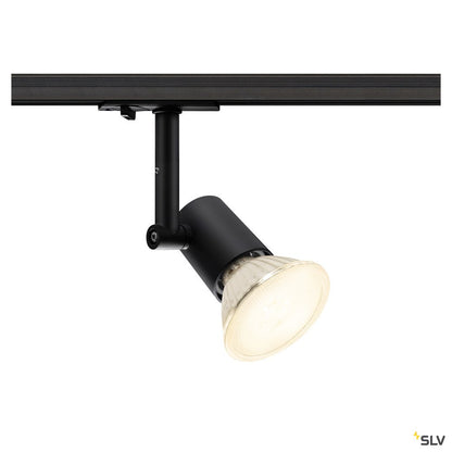 SLV SPOT TRACK, E27, schwarz, max. 75W, inkl. 1P.-Adapter