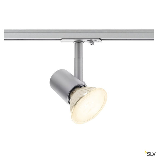 SLV SPOT TRACK, E27, silbergrau, 75W, inkl. 1P.-Adapter