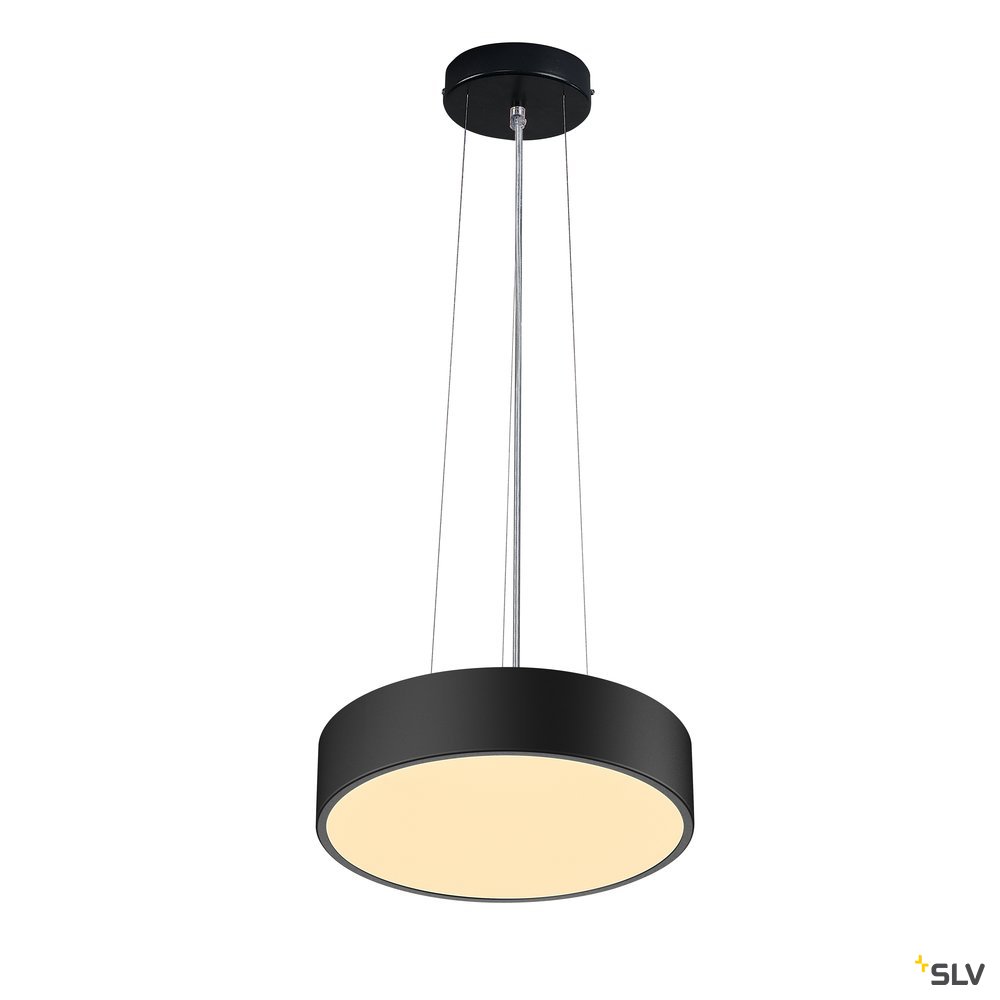 SLV MEDO 30 CW, CORONA, LED Indoor Wand- und Deckenaufbauleuchte, TRIAC, schwarz, 3000/4000K
