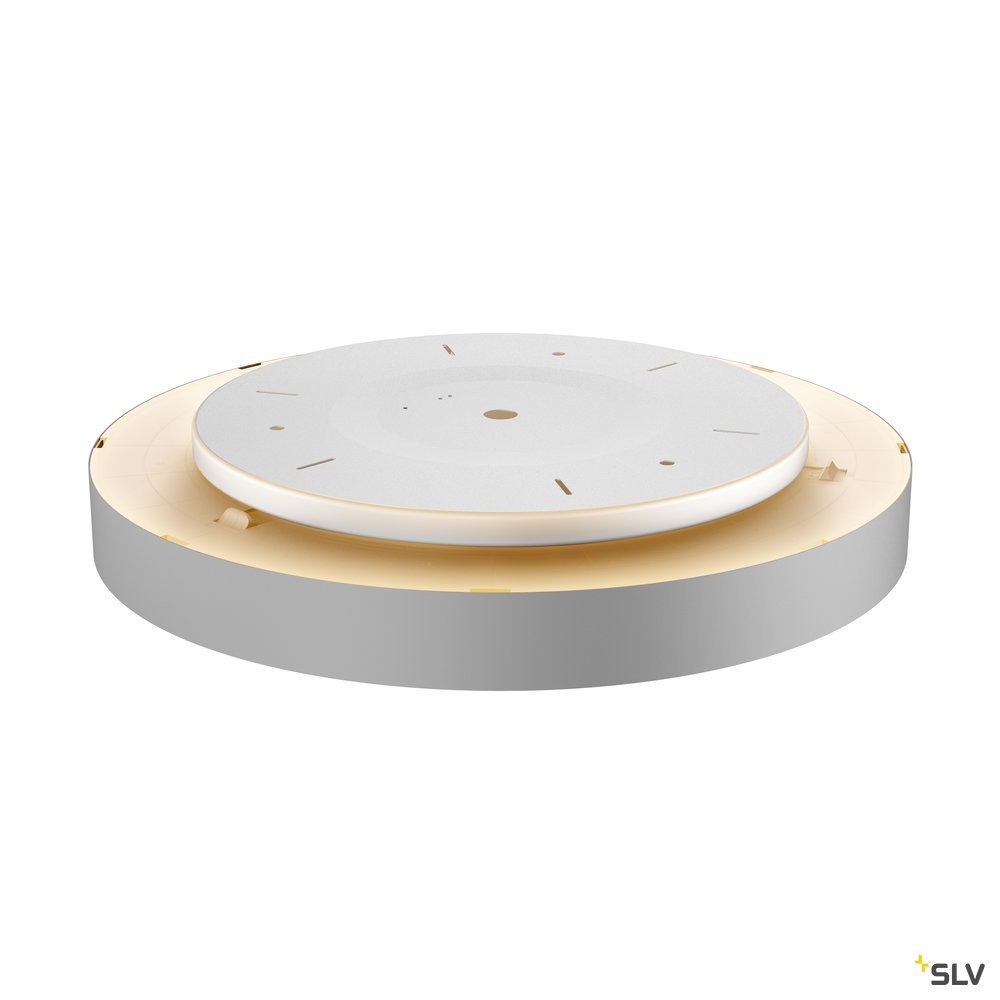 SLV MEDO 60 CW, CORONA, LED Indoor Wand- und Deckenaufbauleuchte, TRIAC, silbergrau 3000/4000K