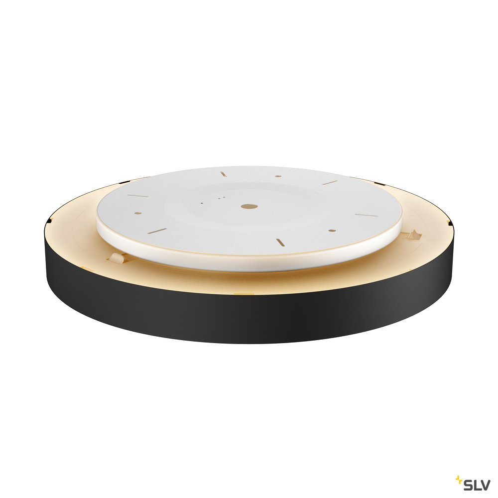 SLV MEDO 60 CW, CORONA, LED Indoor Wand- und Deckenaufbauleuchte, DALI, schwarz, 3000/4000K