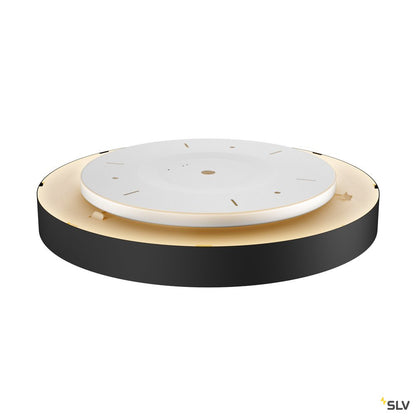 SLV MEDO 60 CW, CORONA, LED Indoor Wand- und Deckenaufbauleuchte, DALI, schwarz, 3000/4000K