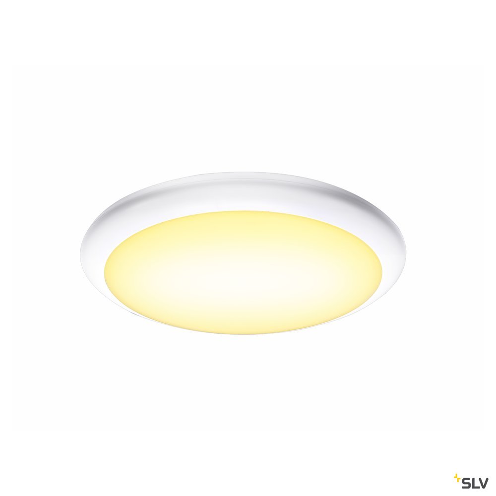 SLV RUBA 10 CW, LED Outdoor Wand- und Deckenaufbauleuchte, weiß, IP65, 3000/4000K