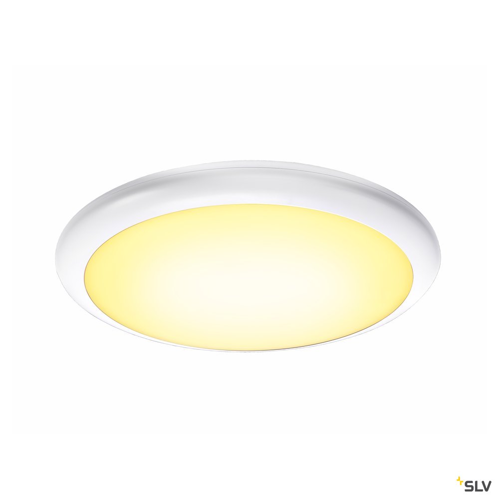 SLV RUBA 20 CW, LED Outdoor Wand- und Deckenaufbauleuchte, weiß, IP65, 3000/4000K