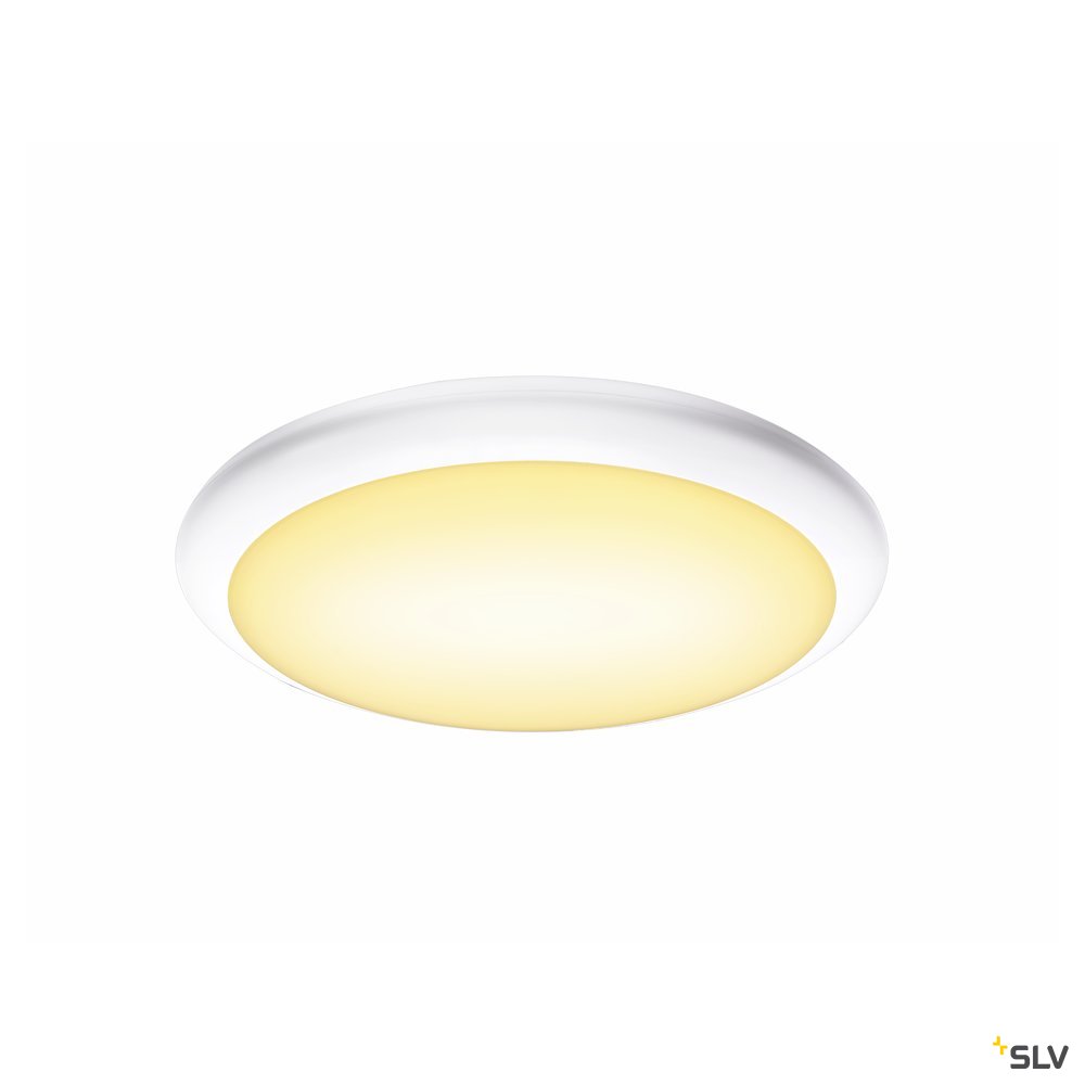 SLV RUBA 10 CW Sensor, LED Outdoor Wand- und Deckenaufbauleuchte, weiß IP65 3000/4000K