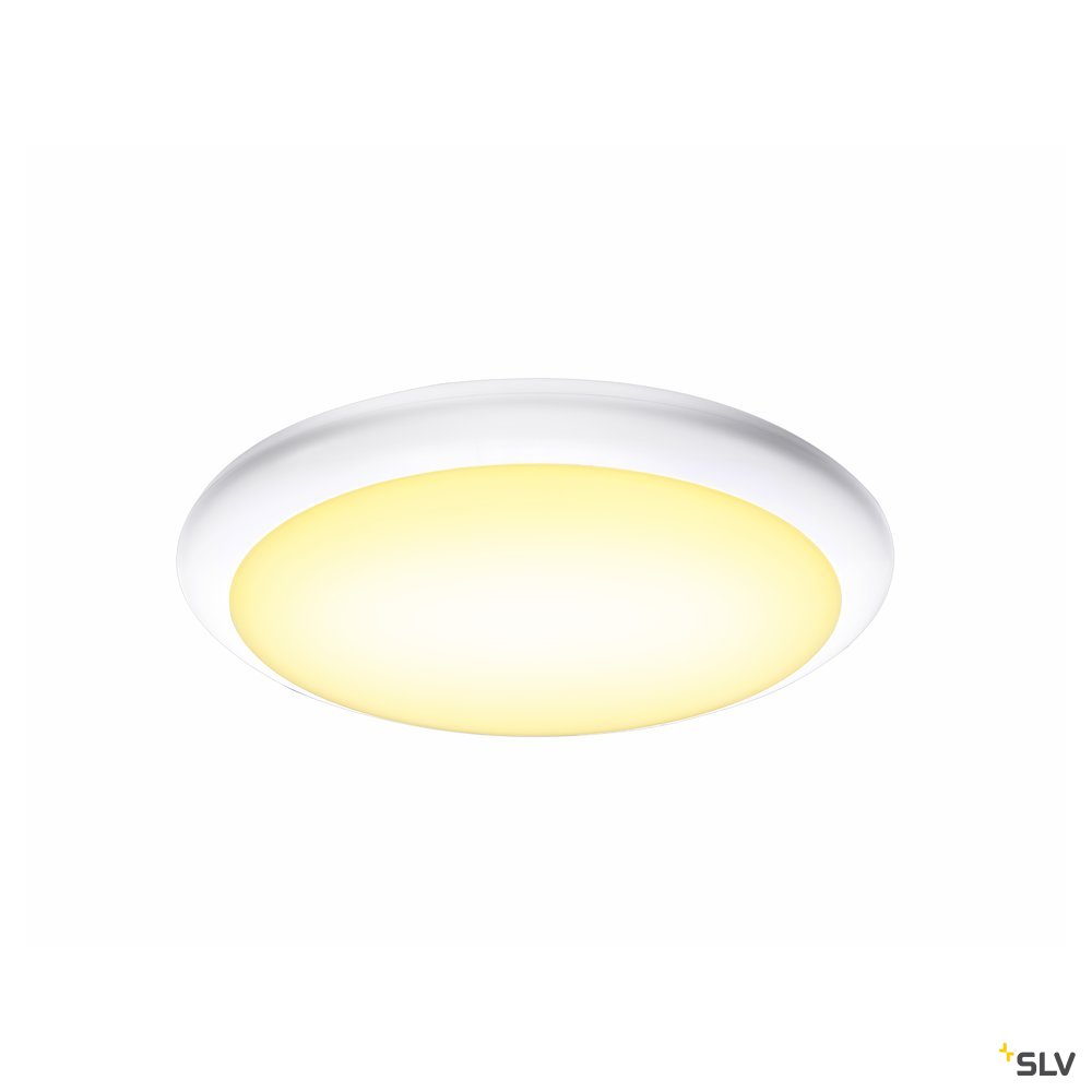 SLV RUBA 10 CW Sensor, LED Outdoor Wand- und Deckenaufbauleuchte, weiß IP65 3000/4000K