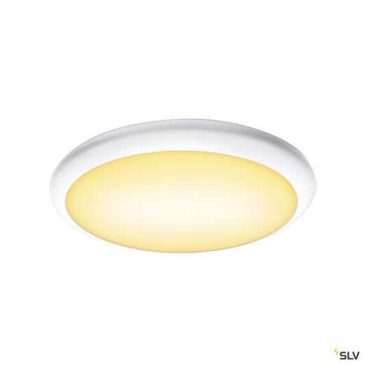 SLV RUBA 16 CW Sensor, LED Outdoor Wand- und Deckenaufbauleuchte, weiß IP65 3000/4000K