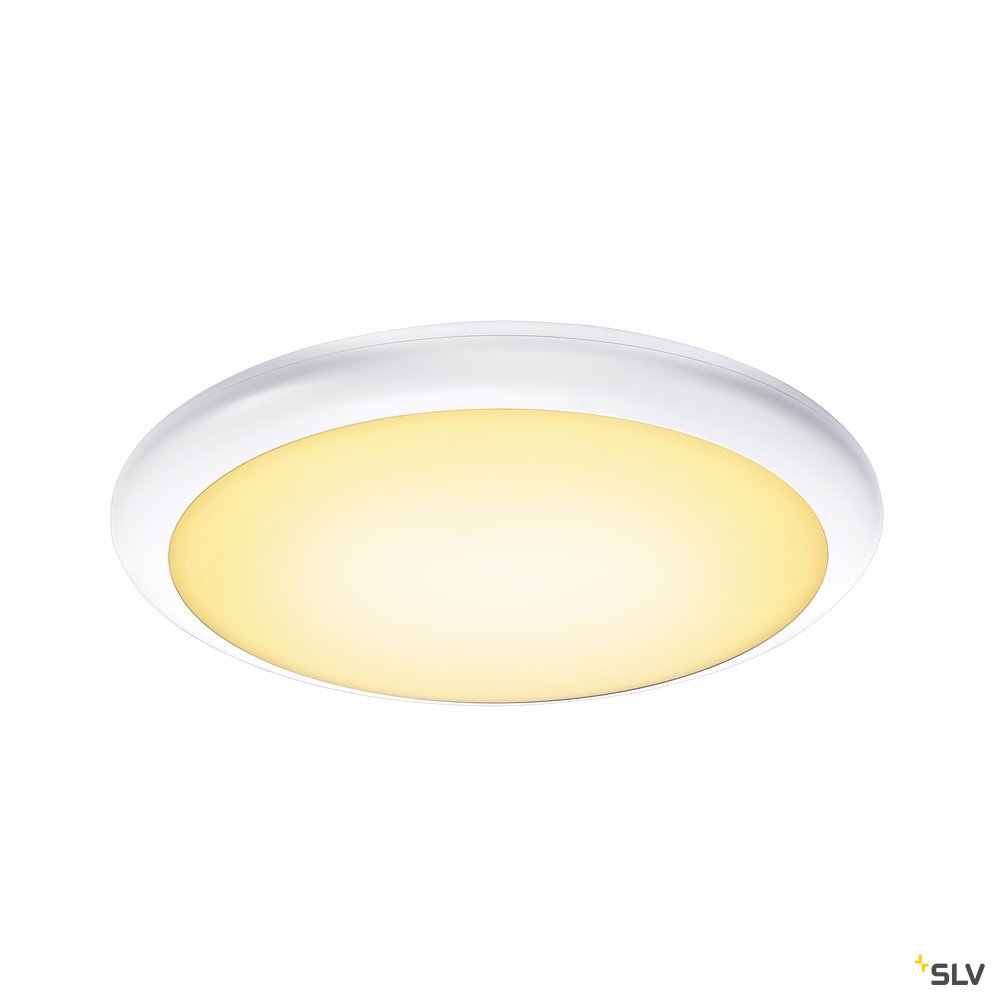 SLV RUBA 20 CW Sensor, LED Outdoor Wand- und Deckenaufbauleuchte, weiß IP65 3000/4000K