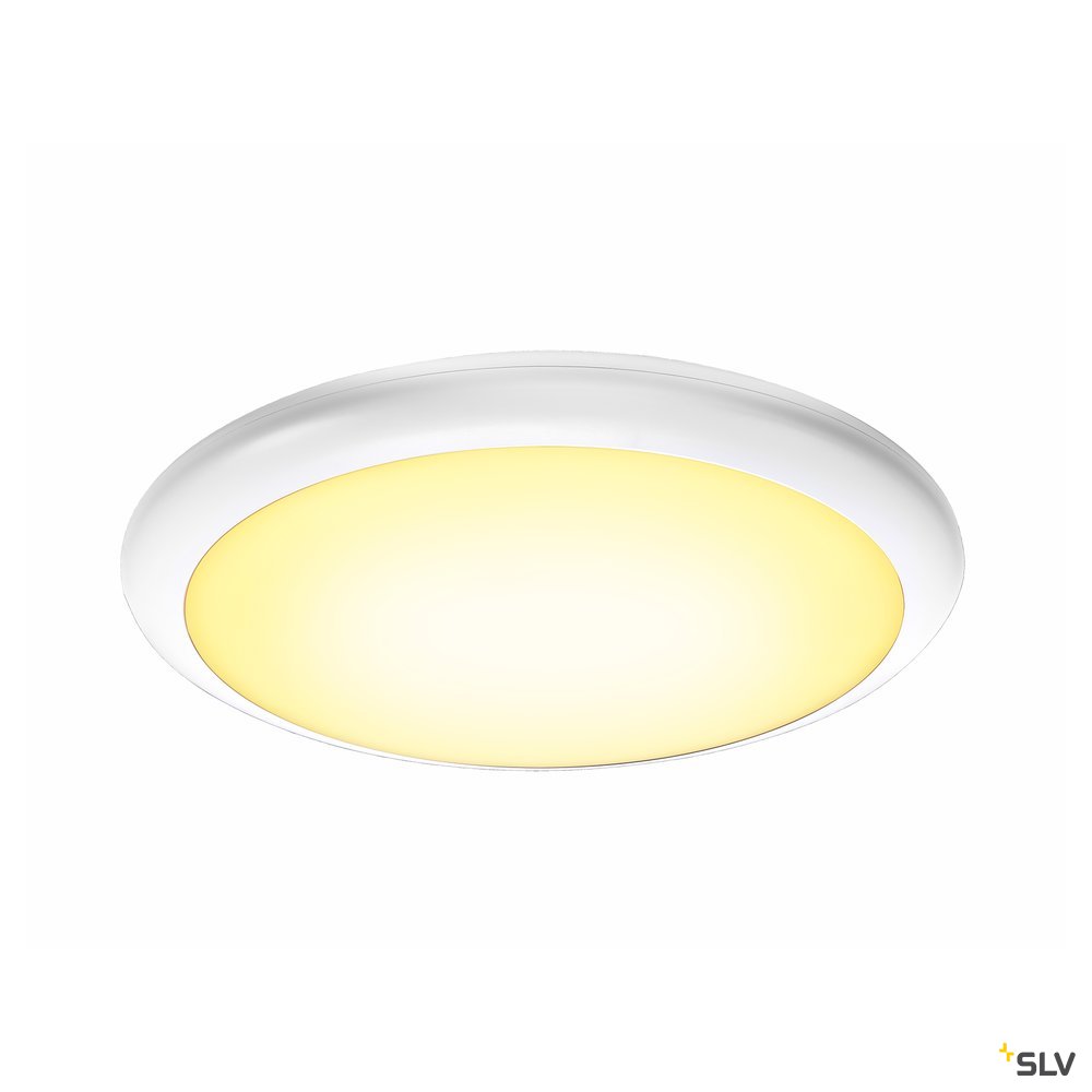 SLV RUBA 20 CW Sensor, LED Outdoor Wand- und Deckenaufbauleuchte, weiß IP65 3000/4000K