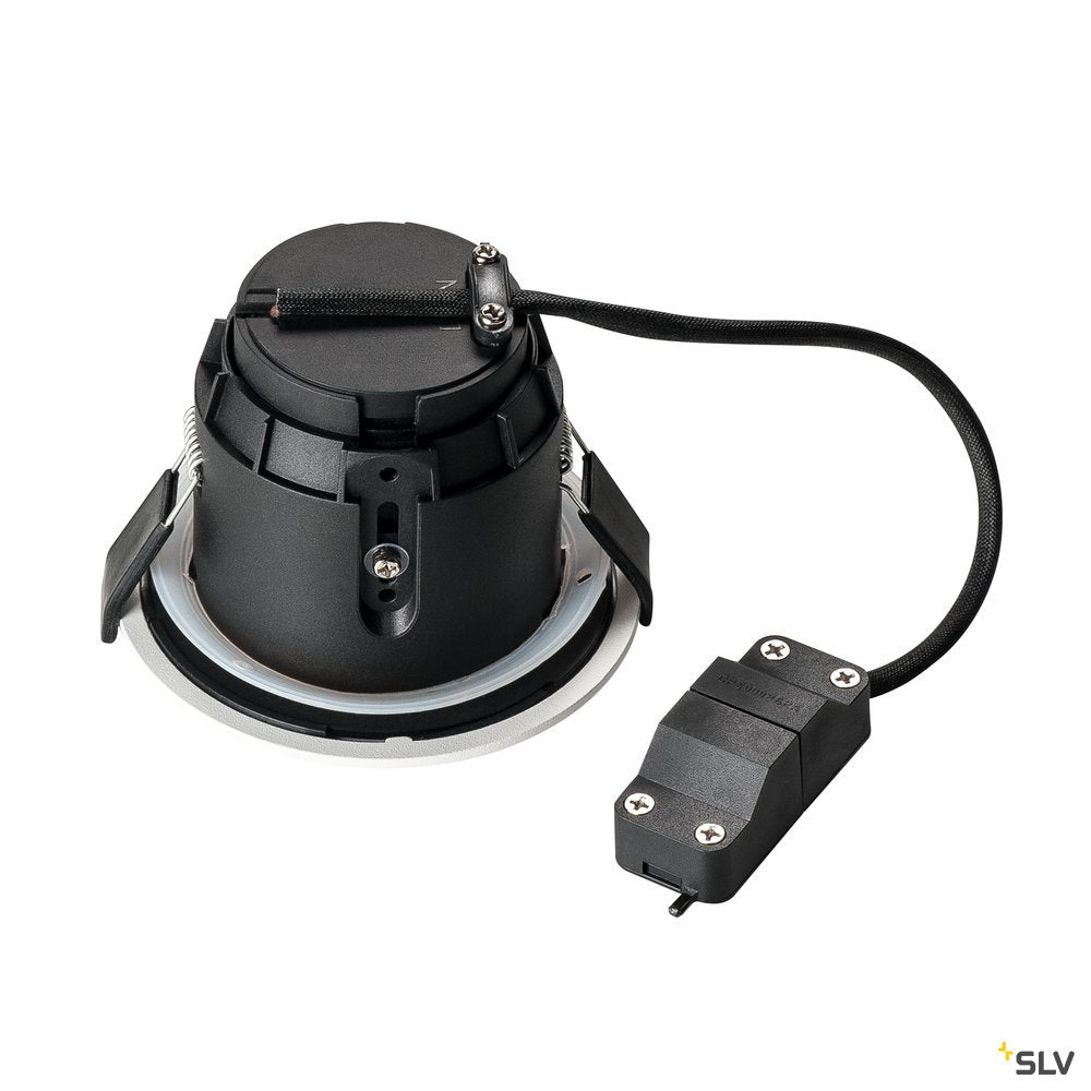 SLV VARU QPAR51 DL, Outdoor Deckeneinbauleuchte, schwarz/weiß, IP20/65