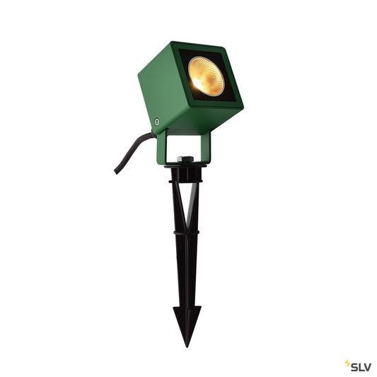 SLV NAUTILUS 10 Spike, LED Outdoor Erdspießleuchte, grün IP65 3000K, 45°