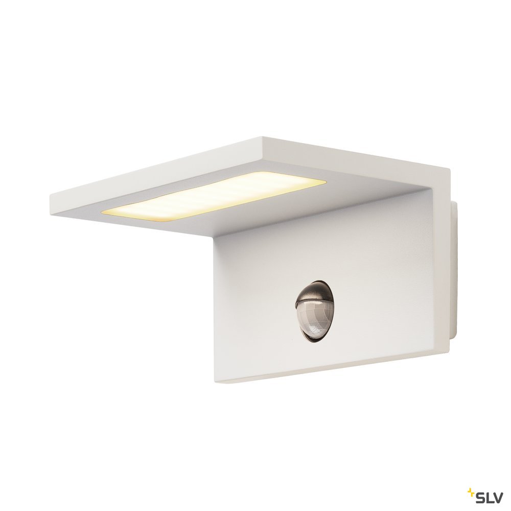 SLV LED SENSOR WL, LED Outdoor Wandaufbauleuchte, IP44, weiß, 3000K