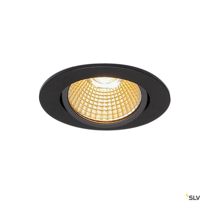 SLV NEW TRIA rund, LED Indoor Deckeneinbauleuchte, schwarz, 1800-3000K, 7,2W