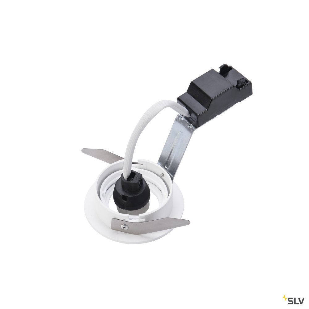 SLV NEW TRIA 68 rund, Indoor Deckeneinbauleuchte, QPAR51, weiß, 50W