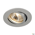SLV NEW TRIA 68 rund, Indoor Deckeneinbauleuchte, QPAR51 alu gebürstet 50W