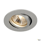 SLV NEW TRIA 68 rund, Indoor Deckeneinbauleuchte, QPAR51 alu gebürstet 50W