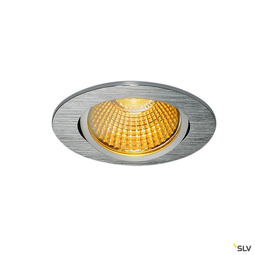 SLV NEW TRIA rund, LED Indoor Deckeneinbauleuchte, alu gebürstet, 1800-3000K 7,2W