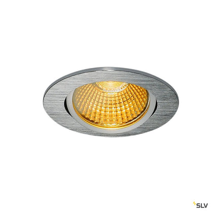 SLV NEW TRIA rund, LED Indoor Deckeneinbauleuchte, alu gebürstet, 1800-3000K 7,2W
