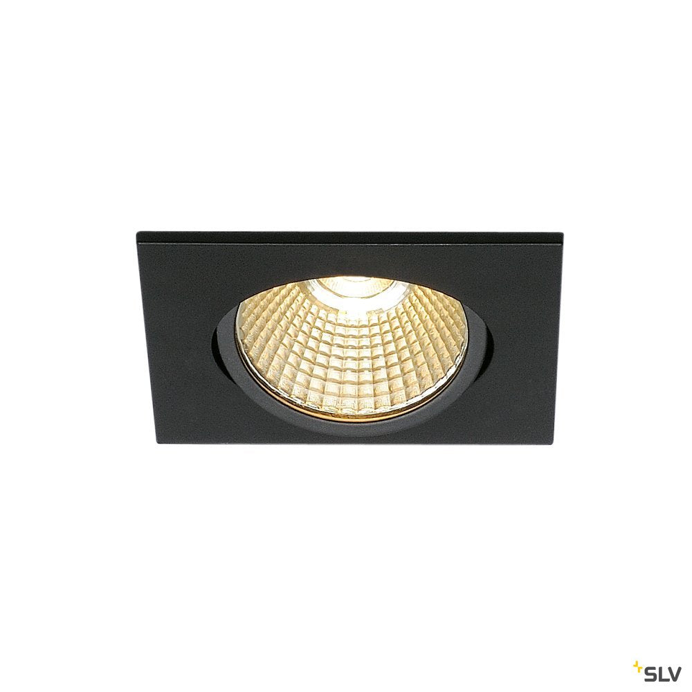 SLV NEW TRIA eckig, LED Indoor Deckeneinbauleuchte, schwarz, 1800-3000K, 7,2W