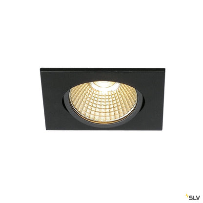 SLV NEW TRIA eckig, LED Indoor Deckeneinbauleuchte, schwarz, 1800-3000K, 7,2W