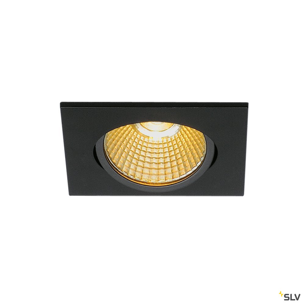 SLV NEW TRIA eckig, LED Indoor Deckeneinbauleuchte, schwarz, 1800-3000K, 7,2W