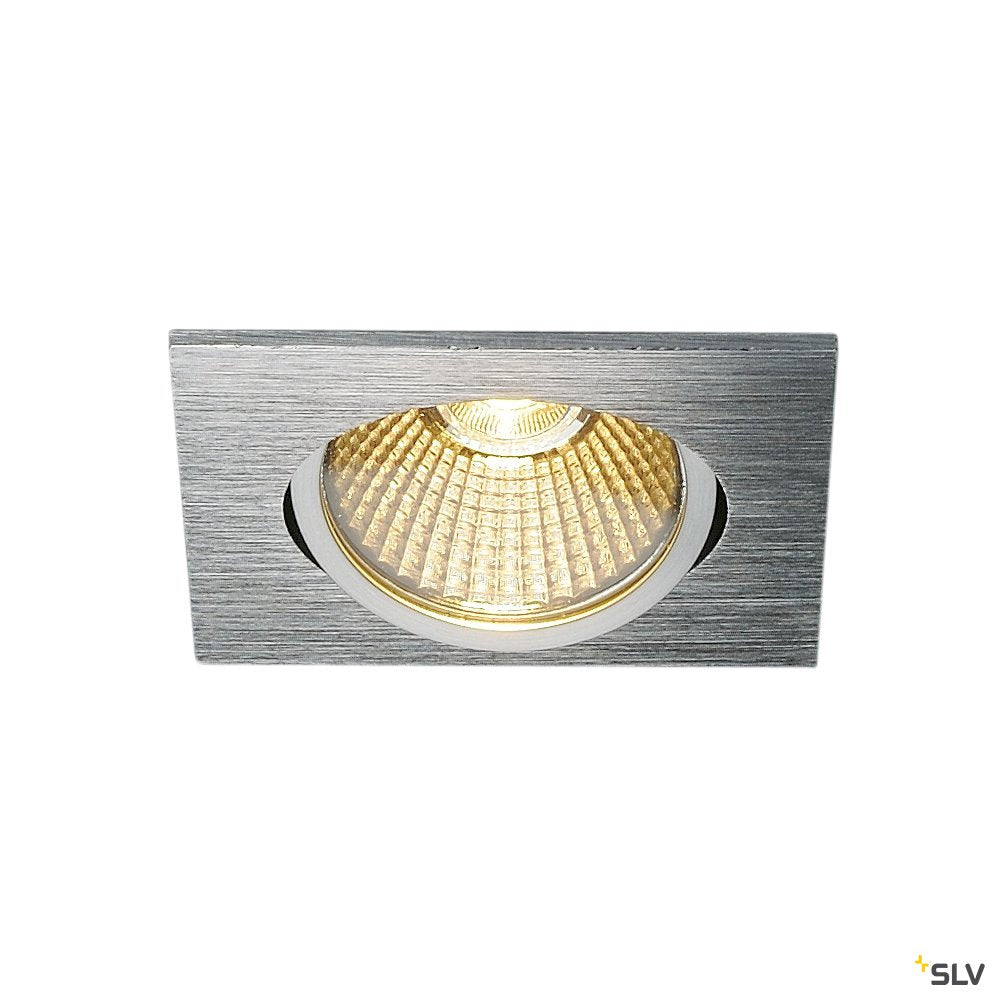 SLV NEW TRIA eckig, LED Indoor Deckeneinbauleuchte, alu gebürstet, 1800-3000K 7,2W