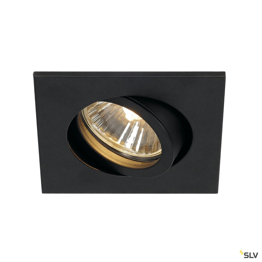 SLV NEW TRIA 68 square, Indoor Deckeneinbauleuchte, QPAR51, schwarz, 50W