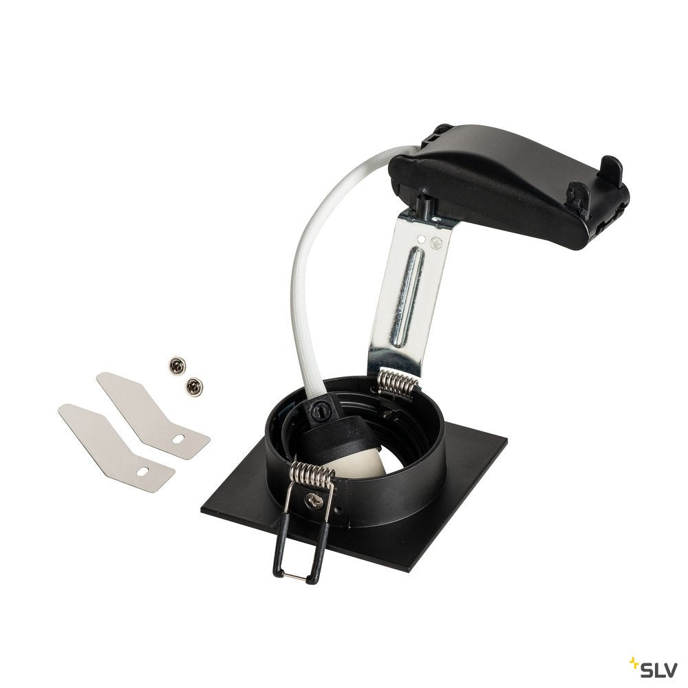 SLV NEW TRIA 68 square, Indoor Deckeneinbauleuchte, QPAR51, schwarz, 50W