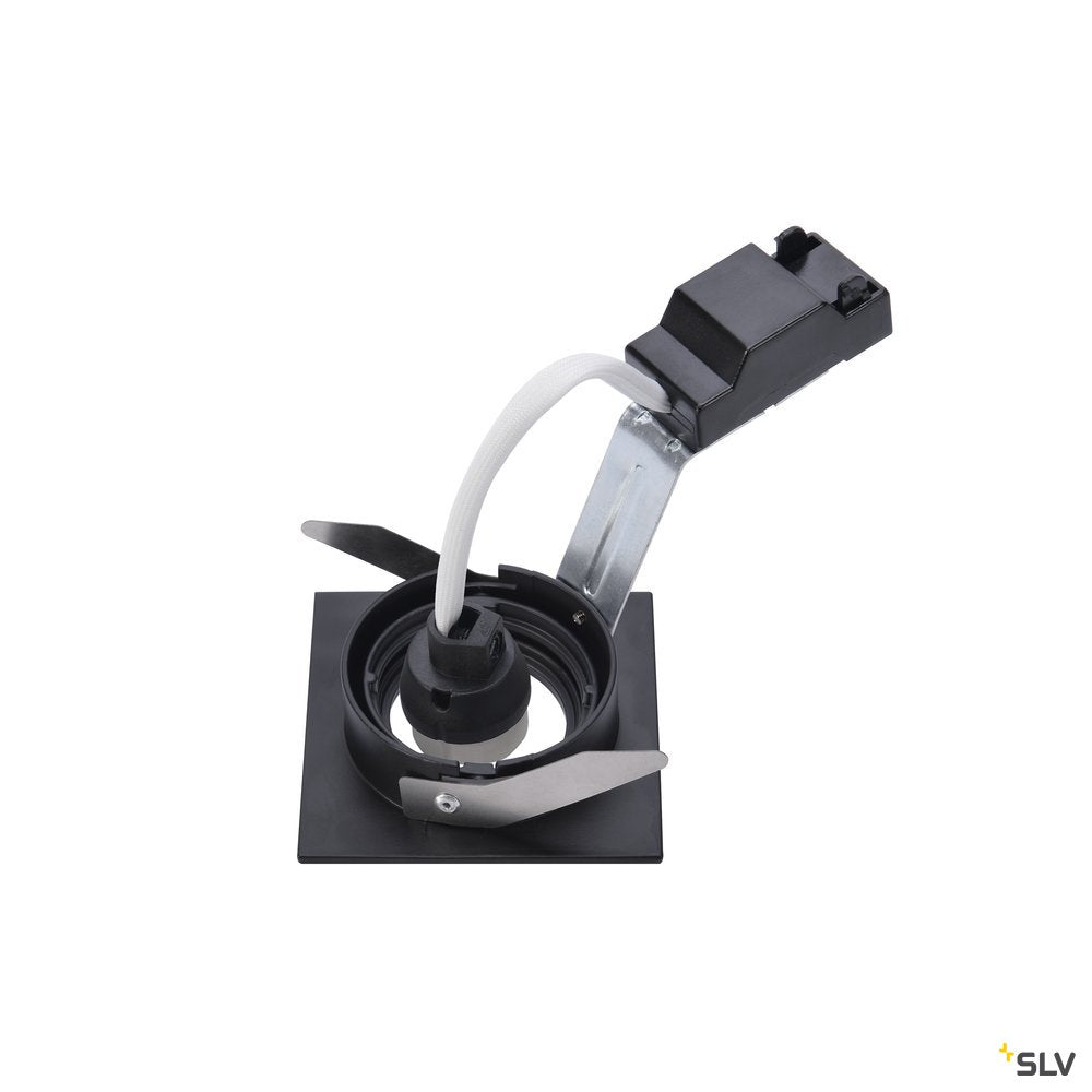 SLV NEW TRIA 68 square, Indoor Deckeneinbauleuchte, QPAR51, schwarz, 50W