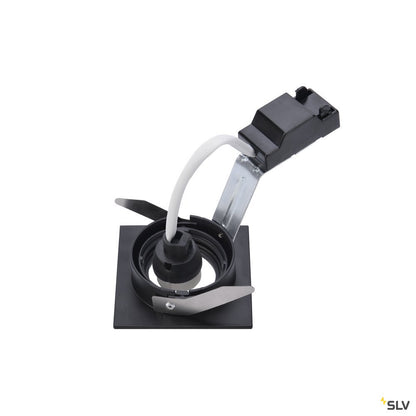 SLV NEW TRIA 68 square, Indoor Deckeneinbauleuchte, QPAR51, schwarz, 50W