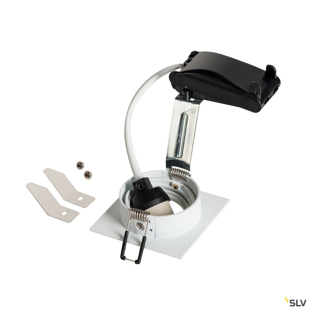 SLV NEW TRIA 68 square, Indoor Deckeneinbauleuchte, QPAR51, weiß, 50W