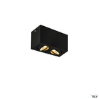 SLV TRILEDO Double, LED Indoor Deckenaufbauleuchte, schwarz, 3000K, 16W