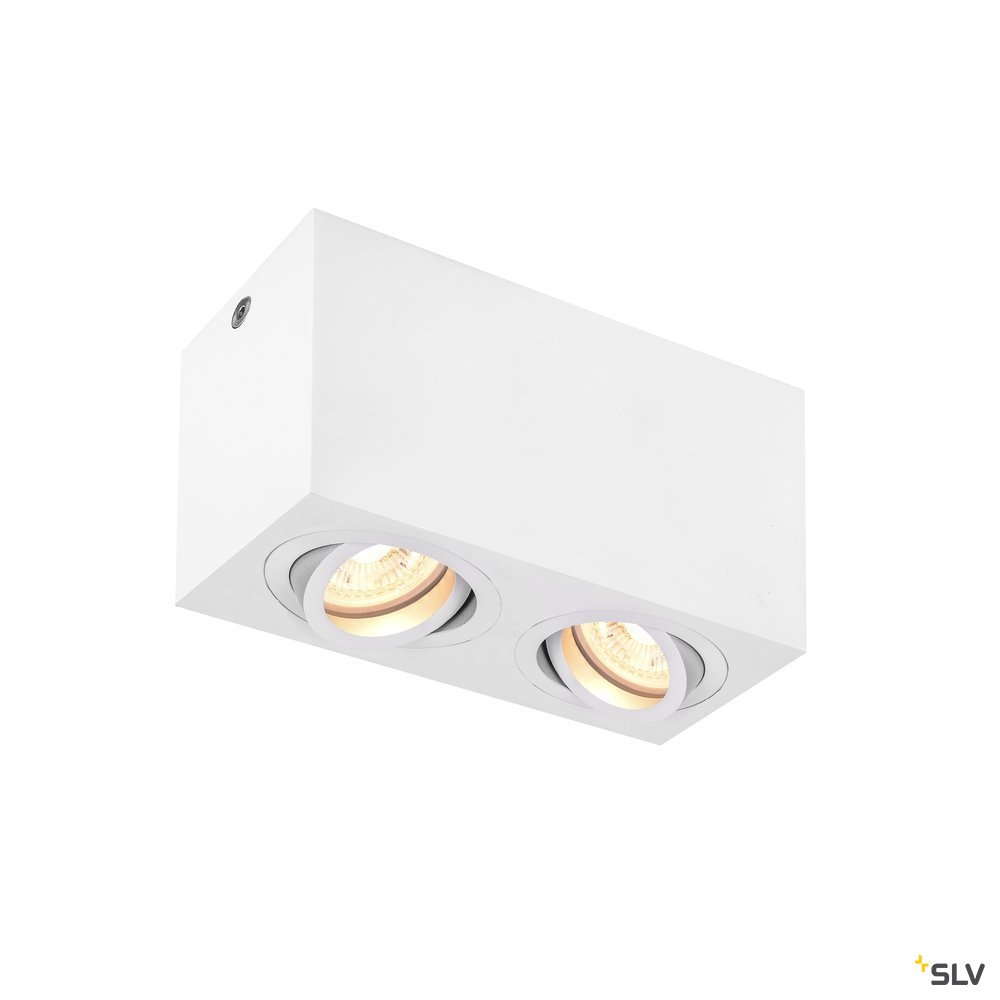 SLV TRILEDO Double, Indoor Deckenaufbauleuchte, QPAR51, weiß, max 10W