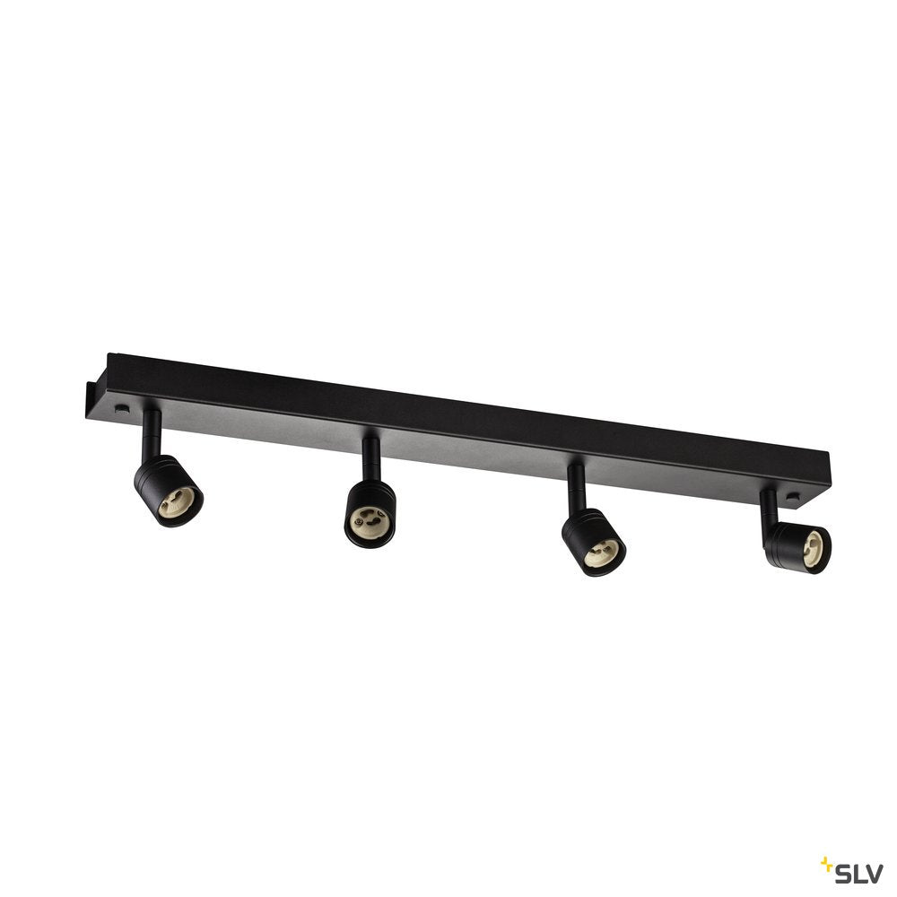 SLV PURI CW, Indoor Wand- und Deckenaufbauleuchte, quad, QPAR51, schwarz, 4x50W