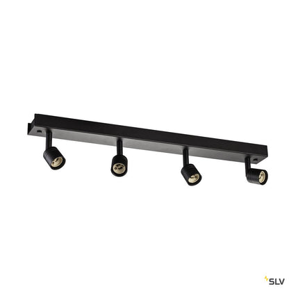 SLV PURI CW, Indoor Wand- und Deckenaufbauleuchte, quad, QPAR51, schwarz, 4x50W