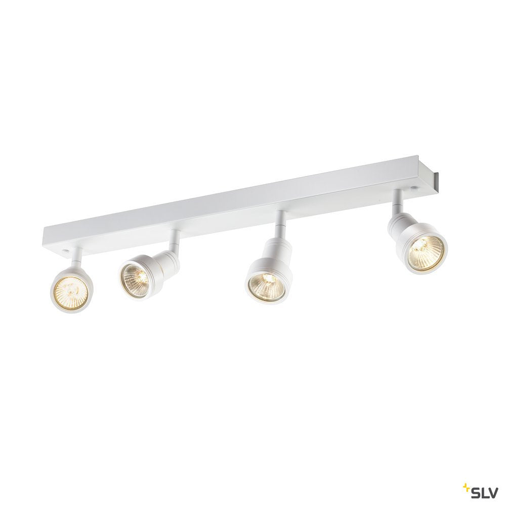 SLV PURI CW, Indoor Wand- und Deckenaufbauleuchte, quad, QPAR51, weiß, 4x50W