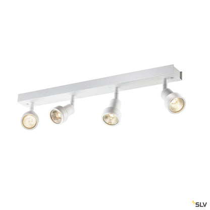 SLV PURI CW, Indoor Wand- und Deckenaufbauleuchte, quad, QPAR51, weiß, 4x50W