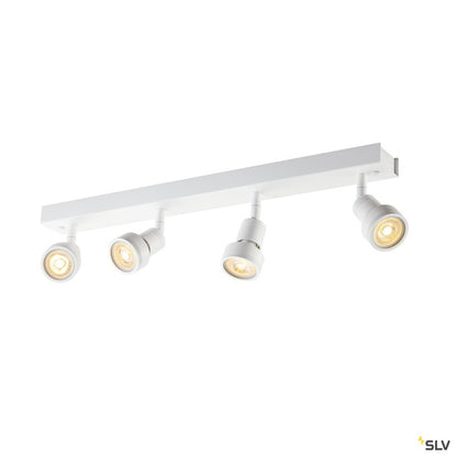 SLV PURI CW, Indoor Wand- und Deckenaufbauleuchte, quad, QPAR51, weiß, 4x50W