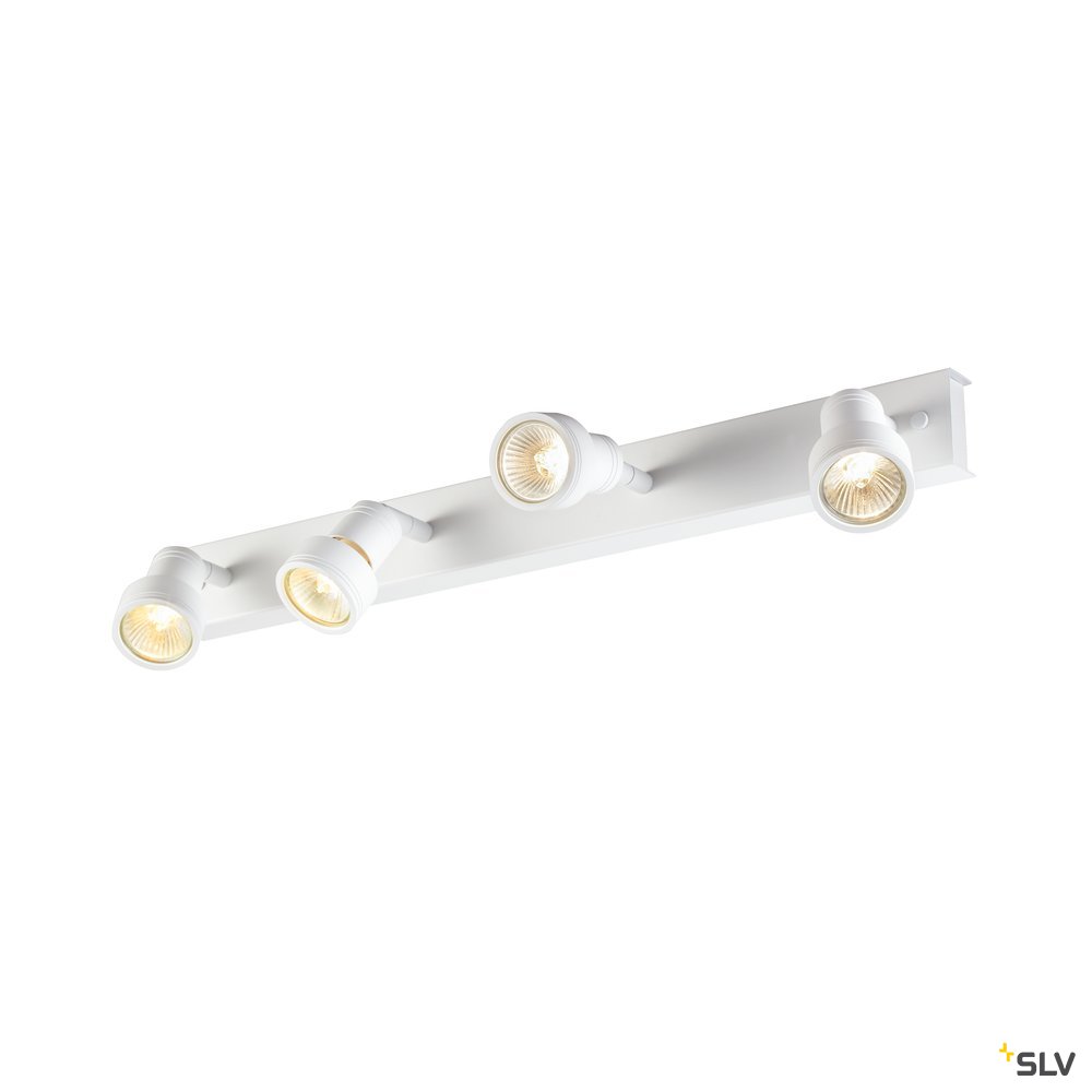 SLV PURI CW, Indoor Wand- und Deckenaufbauleuchte, quad, QPAR51, weiß, 4x50W