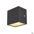 SLV SITRA CUBE WL, LED Outdoor Wand- und Deckenaufbauleuchte, anthrazit, IP44, 3000K, 10W