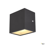 SLV SITRA CUBE WL, LED Outdoor Wand- und Deckenaufbauleuchte, anthrazit, IP44, 3000K, 10W