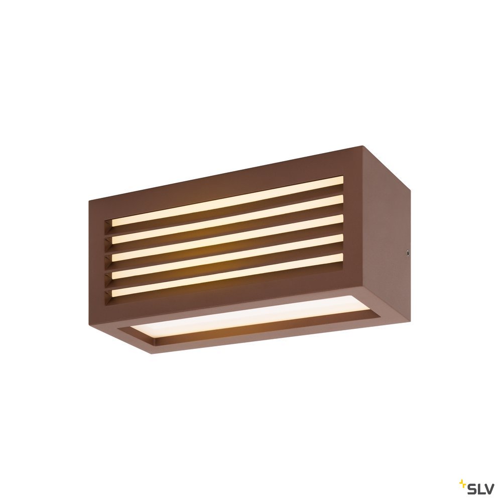 SLV BOX_L, LED Outdoor Wand- und Deckenaufbauleuchte, rost farbend, IP44, 3000K, 19W