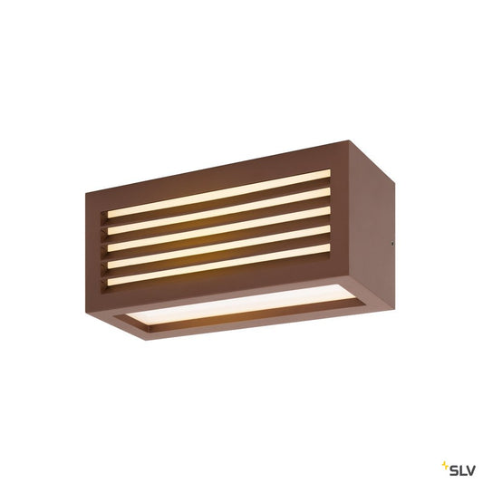 SLV BOX_L, LED Outdoor Wand- und Deckenaufbauleuchte, rost farbend, IP44, 3000K, 19W